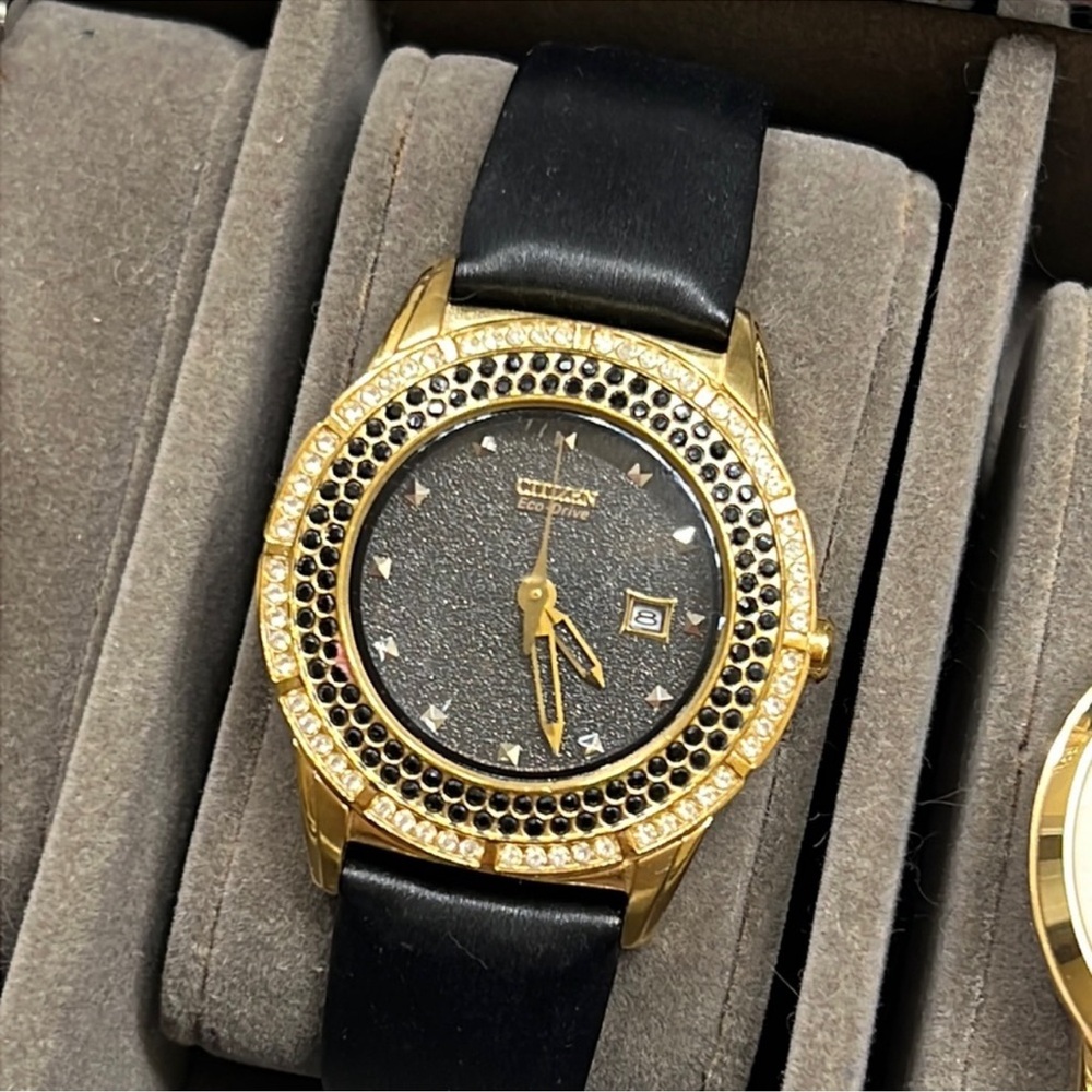 ‼️Sale Citizen Eco-Drive Gold and Black Women's Watch